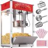 VEVOR Popcorn Maker, 1615W Popcorn Popper Machine, 16 Oz Kettle Large Capacity Countertop Popcorn Maker with Tempered Glass