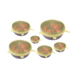 6-piece stretch siliconecover (Option: Yellow-Set)